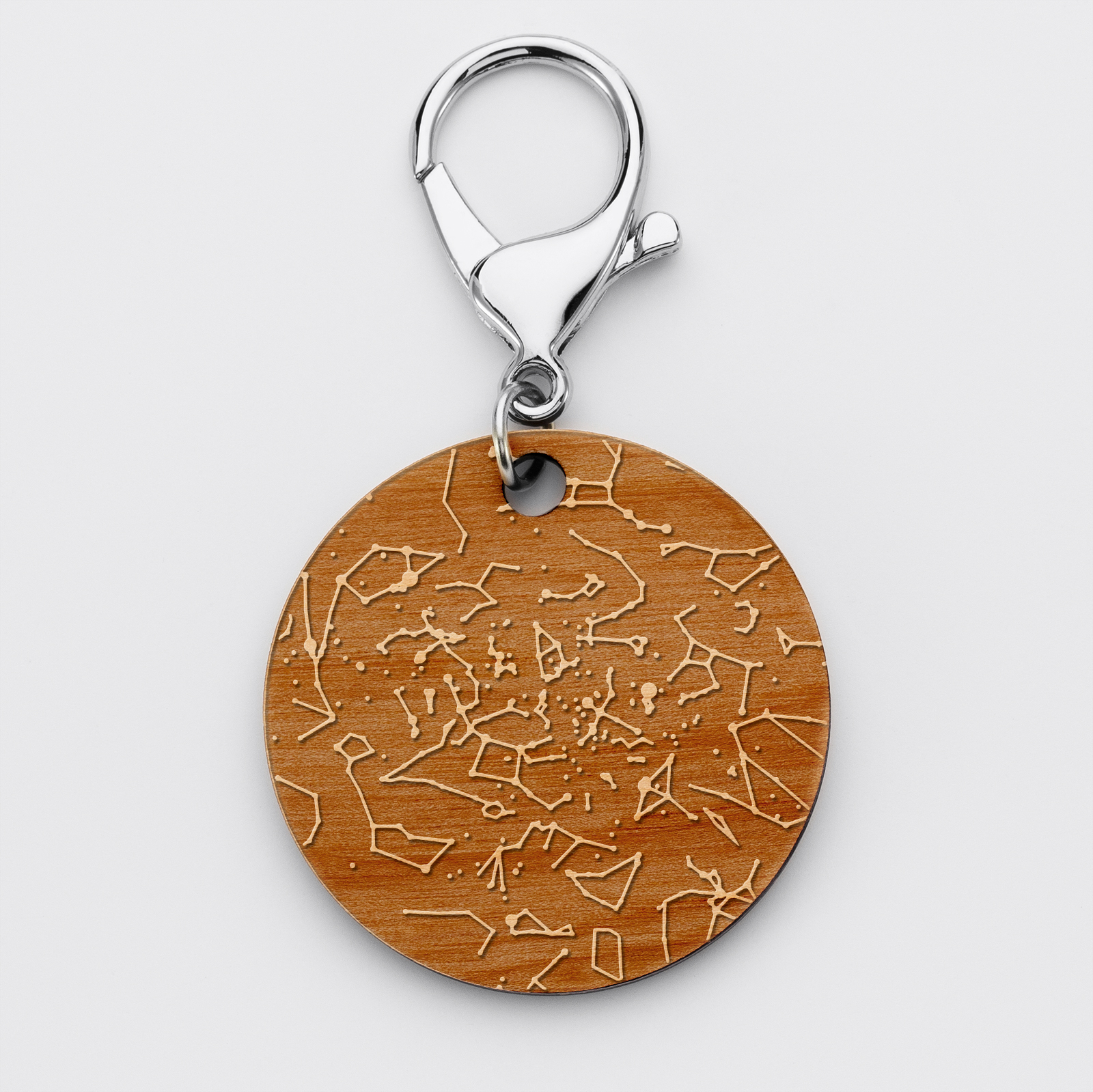 Porte-clés coeur double personnalisé médaille rectangle bois gravée 55x35  mm, HappyBulle