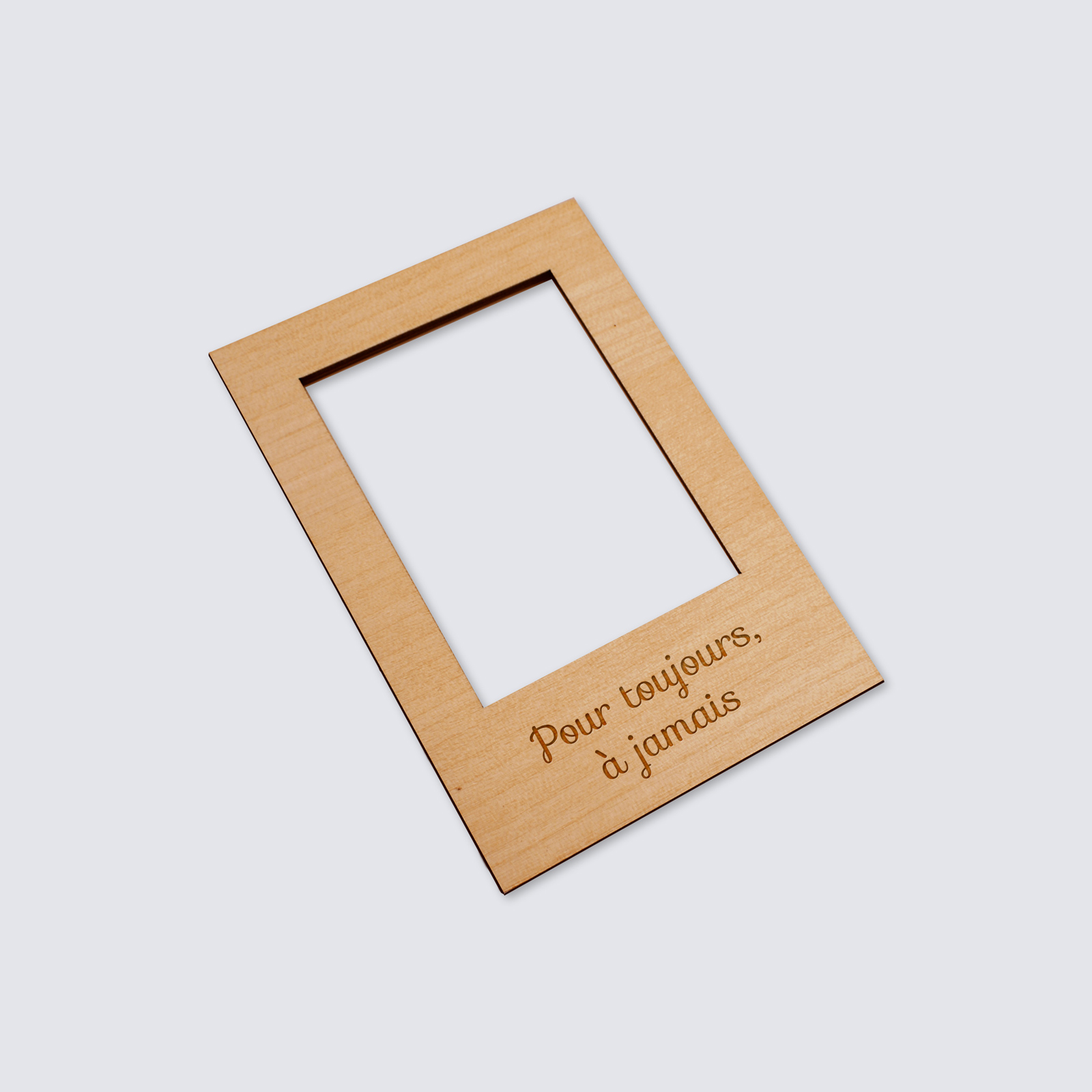 Cadre polaroïd aimanté personnalisé bois petit format 68x97 mm gravé |  HappyBulle