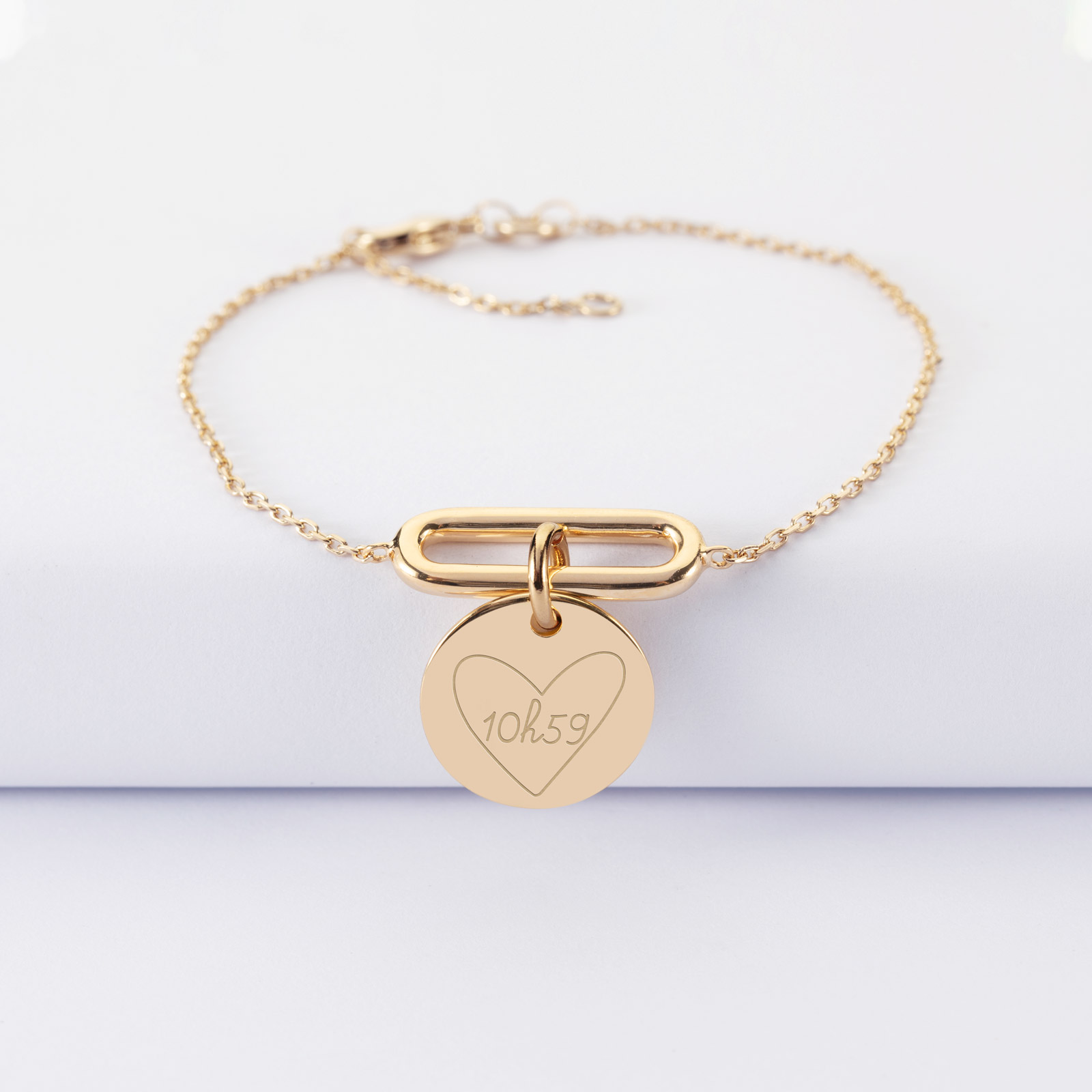 Small Heart Diamond Locket Bracelet | Molly Brown London
