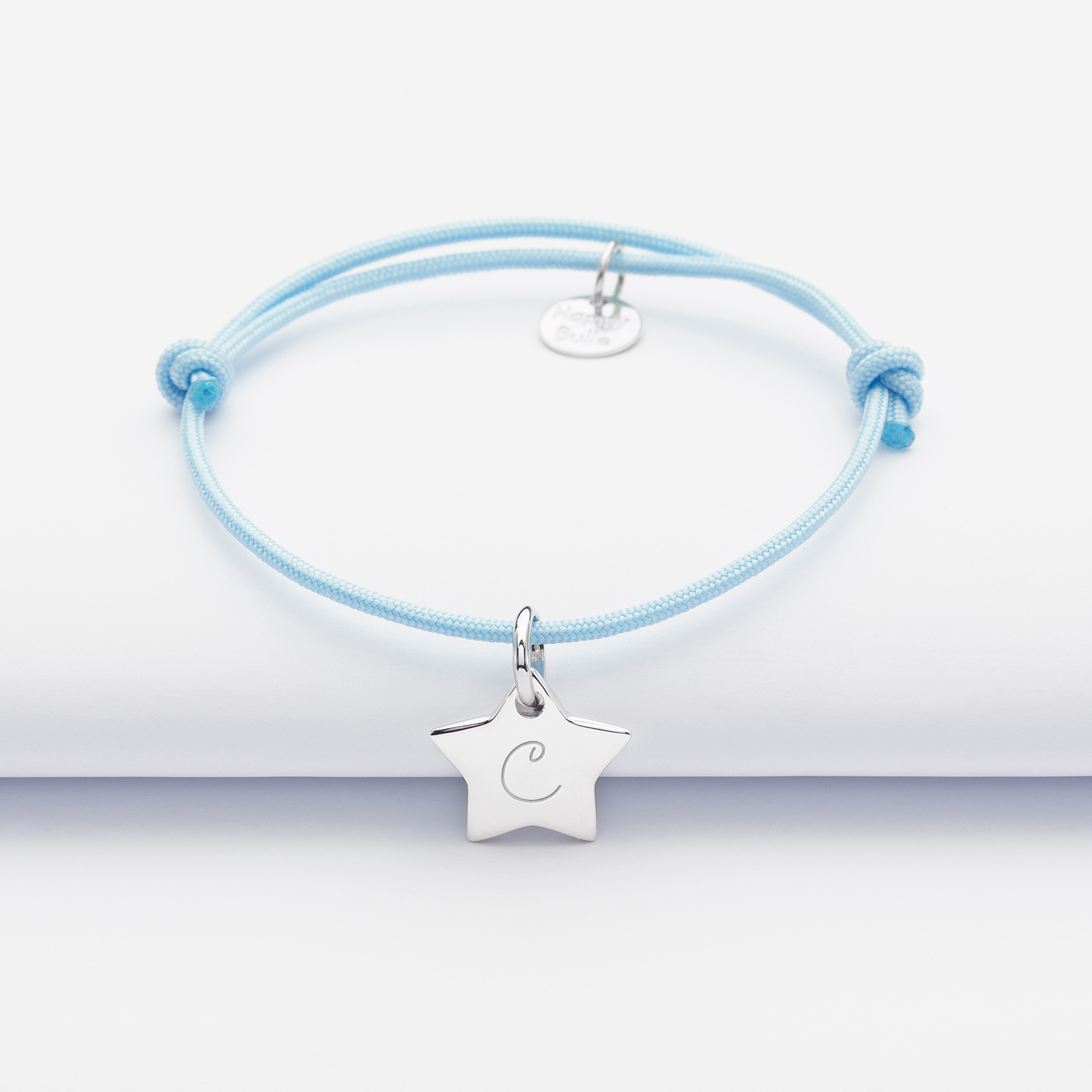 Bracelet cordon mini étoile pour enfant Argent 925