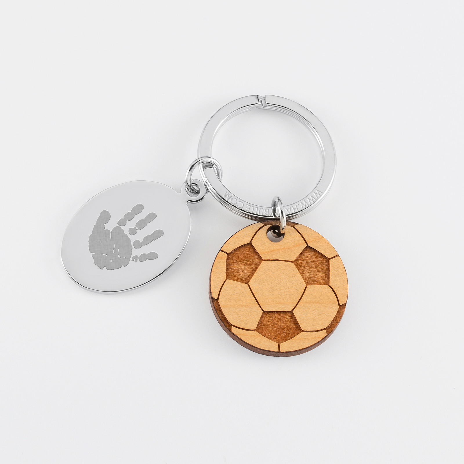 Porte-clés prénom personnalisé ballon de football - Cadeaux